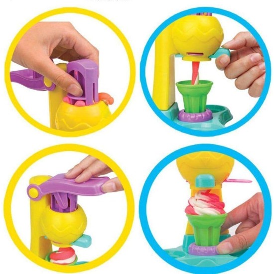 Generic Children Play Modeling Dough Ice Cream Double Twister Playset Toys Deluxe Plasticine Mud with Bonding Clay and Molds Generic Children Play Modeling Dough Ice Cream Double Twister Playset Toys Deluxe Plasticine Mud with Bonding Clay and Molds