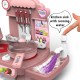 HaiLeTao Kitchen Toys Imitated Chef Light Music Pretend Cooking Food Play Dinnerware Set Safe Cute Children Girl Toy Gift Fun Game Toy Kitchen Sink with Running Water and Electronic Induction Stove HaiLeTao Kitchen Toys Imitated Chef Light Music Pretend Cooking Food Play Dinnerware Set Safe Cute Children Girl Toy Gift Fun Game Toy Kitchen Sink with Running Water and Electronic Induction Stove