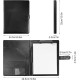 JTOOYS Clipboard Folder DIN A4, Multifunctional Business Leather Document Clip Board with Magnetic Closure Cover for Work Writing Conference Folder with A4 Paper Sticky Arrow Tabs & Pen, Black