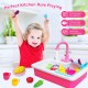 Kids Kitchen Play Sink Toy Set with Cutlery Scrubbing Accessories and Fruit Vegetable Cutting Toys, Automatic Water Circulation Large Storage Box, Christmas Birthday Gift for Kids Boys and Girls Kids Kitchen Play Sink Toy Set with Cutlery Scrubbing Accessories and Fruit Vegetable Cutting Toys, Automatic Water Circulation Large Storage Box, Christmas Birthday Gift for Kids Boys and Girls