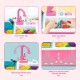 Kids Kitchen Play Sink Toy Set with Cutlery Scrubbing Accessories and Fruit Vegetable Cutting Toys, Automatic Water Circulation Large Storage Box, Christmas Birthday Gift for Kids Boys and Girls Kids Kitchen Play Sink Toy Set with Cutlery Scrubbing Accessories and Fruit Vegetable Cutting Toys, Automatic Water Circulation Large Storage Box, Christmas Birthday Gift for Kids Boys and Girls