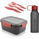 M-Design Lunch Set - 1.1L Box, 500ml Water Bottle & 3pc. Cutlery Black 75089 M-Design Lunch Set - 1.1L Box, 500ml Water Bottle & 3pc. Cutlery Black 75089
