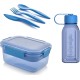 M-Design Lunch Set - 1.1L Box, 500ml Water Bottle & 3pc. Cutlery Black 75089 M-Design Lunch Set - 1.1L Box, 500ml Water Bottle & 3pc. Cutlery Black 75089
