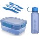 M-Design Lunch Set - 1.1L Box, 500ml Water Bottle & 3pc. Cutlery Black 75089 M-Design Lunch Set - 1.1L Box, 500ml Water Bottle & 3pc. Cutlery Black 75089