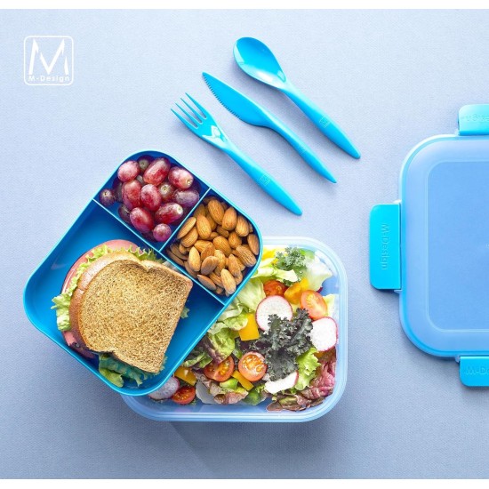 M-Design Lunch Set - 1.1L Box, 500ml Water Bottle & 3pc. Cutlery Black 75089 M-Design Lunch Set - 1.1L Box, 500ml Water Bottle & 3pc. Cutlery Black 75089