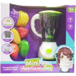 Mini Appliance Set Mixer with fruits and Vegeetables Toy for Kids-S