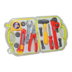 Carpenter Tool Box Toy, 13 Pieces - Yellow