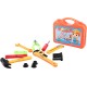 Generic Carpenter tool box toy, 13 pieces - orange Generic Carpenter tool box toy, 13 pieces - orange