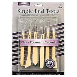 Yipinxuan Y-0005 Single End Tools 6 Pieces Mixed - Multi Color