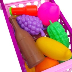 Generic Shopping Cart Toy for Kids with Supermarket Product Figures - Pretend Toys for Kids