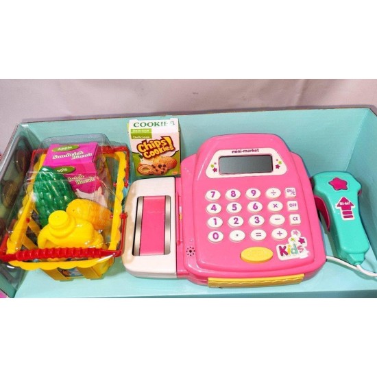 Generic product image cash register toy supermarket cashier for kids with basket Generic product image cash register toy supermarket cashier for kids with basket