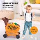 Shopping Cart Toy | Grocery Cart for Kids | 14”L x 8”W x 16”H | Kids Shopping Cart with Food | Play Grocery Cart | Toddler Shopping Cart for 2 Year Old | 42pcs Realistic Pretend Play Food and Money