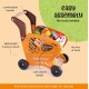 Shopping Cart Toy | Grocery Cart for Kids | 14”L x 8”W x 16”H | Kids Shopping Cart with Food | Play Grocery Cart | Toddler Shopping Cart for 2 Year Old | 42pcs Realistic Pretend Play Food and Money
