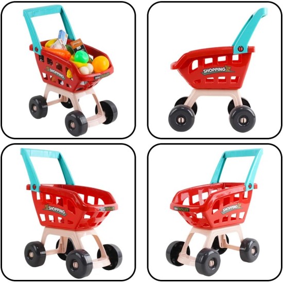 deAO Supermarket Kids Playset with Shopping Cart and Over 20 Game Accessories Included (Red) deAO Supermarket Kids Playset with Shopping Cart and Over 20 Game Accessories Included (Red)