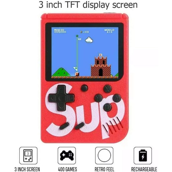 AWH SUP Game Box Plus 400 in 1 Retro Games UPGRADED VERSION mini Portable Console Handheld Gift By PRIME TECH ™ (Blue) AWH SUP Game Box Plus 400 in 1 Retro Games UPGRADED VERSION mini Portable Console Handheld Gift By PRIME TECH ™ (Blue)