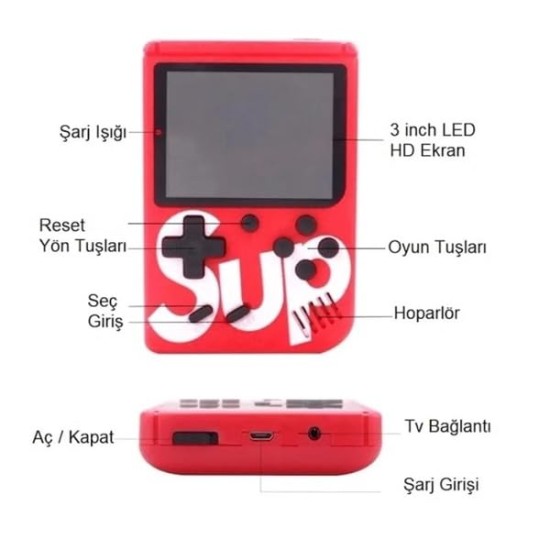 Ally Mobile ALLY Sup 400 Vintage Games Portable Retro Mini Atari Gameboy RED Ally Mobile ALLY Sup 400 Vintage Games Portable Retro Mini Atari Gameboy RED