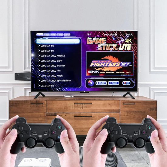BESTIM INCUK Wireless Retro Game Console with Two 2.4G Wireless Controllers, Plug & Play Video Game Stick Built in 3500/10000+ Games,9 Classic Emulators, 4K High Definition HDMI Output for TV (64G) BESTIM INCUK Wireless Retro Game Console with Two 2.4G Wireless Controllers, Plug & Play Video Game Stick Built in 3500/10000+ Games,9 Classic Emulators, 4K High Definition HDMI Output for TV (64G)