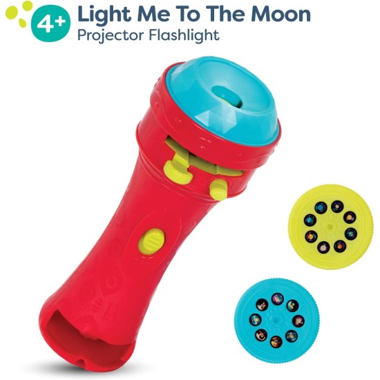 B. toys – Projector Flashlight – 2 Image Reels – Planet & Alien Projections – Space Toys for Kids – 4 Years + – Light Me To The Moon - Red B. toys – Projector Flashlight – 2 Image Reels – Planet & Alien Projections – Space Toys for Kids – 4 Years + – Light Me To The Moon - Red