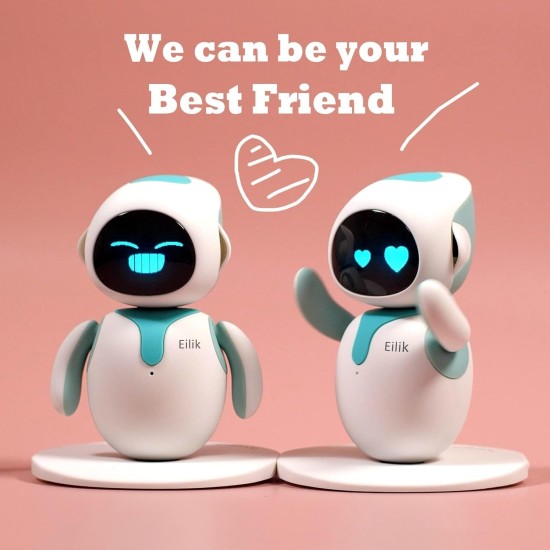 FASTRON Eilik- A Desktop Companion Robot with Emotional Intelligence, Your Perfect Interactive Companion at Home or Workspace. Cute Robot Pets, Unique Gift for Kids, Girls & Boys (White Pink) FASTRON Eilik- A Desktop Companion Robot with Emotional Intelligence, Your Perfect Interactive Companion at Home or Workspace. Cute Robot Pets, Unique Gift for Kids, Girls & Boys (White Pink)