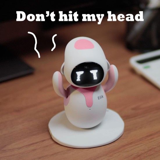 FASTRON Eilik- A Desktop Companion Robot with Emotional Intelligence, Your Perfect Interactive Companion at Home or Workspace. Cute Robot Pets, Unique Gift for Kids, Girls & Boys (White Pink) FASTRON Eilik- A Desktop Companion Robot with Emotional Intelligence, Your Perfect Interactive Companion at Home or Workspace. Cute Robot Pets, Unique Gift for Kids, Girls & Boys (White Pink)