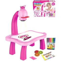 Lilith123 Drawing Projector Table for Kids - Children Projection Drawing Board | Tracing Projector Painting Set | Painting Drawing & Art Supplies for Kids Boys Girls Age 3+ (Pink)