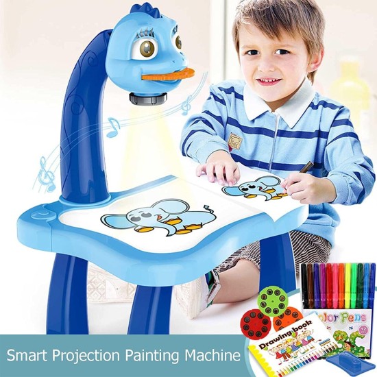 Lilith123 Drawing Projector Table for Kids - Children Projection Drawing Board | Tracing Projector Painting Set | Painting Drawing & Art Supplies for Kids Boys Girls Age 3+ (Blue) Lilith123 Drawing Projector Table for Kids - Children Projection Drawing Board | Tracing Projector Painting Set | Painting Drawing & Art Supplies for Kids Boys Girls Age 3+ (Blue)