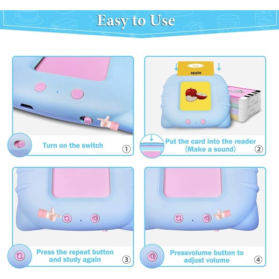 BLESSBE Taking Toy Flash Card for Kids Early Language Education-Fun Learning Device for Toddlers- 1-6 Years Old Children –Rechargeable Device BLESSBE Taking Toy Flash Card for Kids Early Language Education-Fun Learning Device for Toddlers- 1-6 Years Old Children –Rechargeable Device