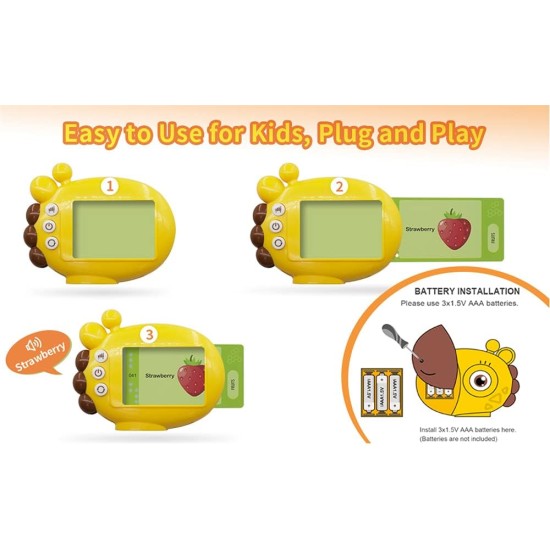 ELECDON Flash Cards Machine, ELECDON 120 Words, 9 Themes, 60Pcs Double Sided Card, Kids Preschool Flash Cards Machine with Number Shapes Animals ABC Letters Fruits Color, Gifts for Ages 2 to 6 Kids ELECDON Flash Cards Machine, ELECDON 120 Words, 9 Themes, 60Pcs Double Sided Card, Kids Preschool Flash Cards Machine with Number Shapes Animals ABC Letters Fruits Color, Gifts for Ages 2 to 6 Kids