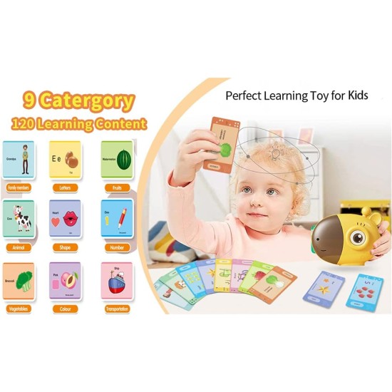 ELECDON Flash Cards Machine, ELECDON 120 Words, 9 Themes, 60Pcs Double Sided Card, Kids Preschool Flash Cards Machine with Number Shapes Animals ABC Letters Fruits Color, Gifts for Ages 2 to 6 Kids ELECDON Flash Cards Machine, ELECDON 120 Words, 9 Themes, 60Pcs Double Sided Card, Kids Preschool Flash Cards Machine with Number Shapes Animals ABC Letters Fruits Color, Gifts for Ages 2 to 6 Kids