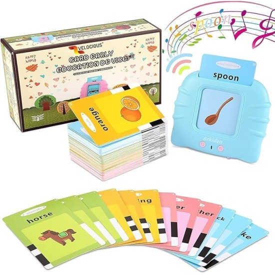Educational Card Device,112 Talking Flash Cards, Learning Resource Electronic Interactive Toys for 2-4 Year Old Boys Girls Toddlers Kids Birthday Gifts Educational Card Device,112 Talking Flash Cards, Learning Resource Electronic Interactive Toys for 2-4 Year Old Boys Girls Toddlers Kids Birthday Gifts