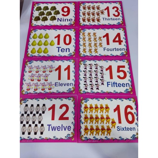 Educational cards English numbers for children skills development Educational cards English numbers for children skills development