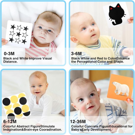 Fadcaer Baby Sensory Cards,72 Pictures Baby Flash Cards Early Educational Toys,Black and White Colorful High Contrast Card for Newborn 0 3 6 12 36 Months Christmas Baby Shower Birthday Gifts (6-12) Fadcaer Baby Sensory Cards,72 Pictures Baby Flash Cards Early Educational Toys,Black and White Colorful High Contrast Card for Newborn 0 3 6 12 36 Months Christmas Baby Shower Birthday Gifts (6-12)
