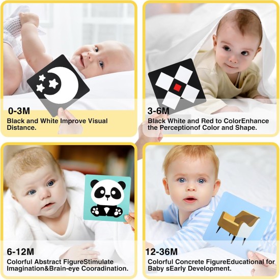Fadcaer Baby Sensory Cards,72 Pictures Baby Flash Cards Early Educational Toys,Black and White Colorful High Contrast Card for Newborn 0 3 6 12 36 Months Christmas Baby Shower Birthday Gifts (6-12) Fadcaer Baby Sensory Cards,72 Pictures Baby Flash Cards Early Educational Toys,Black and White Colorful High Contrast Card for Newborn 0 3 6 12 36 Months Christmas Baby Shower Birthday Gifts (6-12)