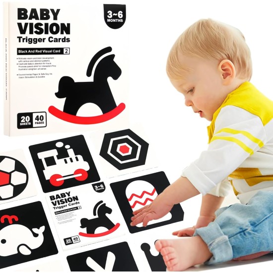 FralnFit Black and White Sensory Toys, High Contrast Baby Cards, Sensory Cards for Babies 0-3 Months, Fun Baby Flash Cards for Visual Stimulation Early Education, Infant Newborn Essentials Gifts FralnFit Black and White Sensory Toys, High Contrast Baby Cards, Sensory Cards for Babies 0-3 Months, Fun Baby Flash Cards for Visual Stimulation Early Education, Infant Newborn Essentials Gifts