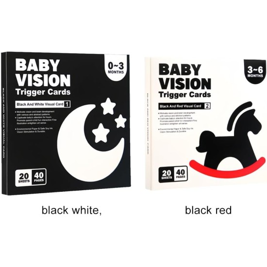 FralnFit Black and White Sensory Toys, High Contrast Baby Cards, Sensory Cards for Babies 0-3 Months, Fun Baby Flash Cards for Visual Stimulation Early Education, Infant Newborn Essentials Gifts FralnFit Black and White Sensory Toys, High Contrast Baby Cards, Sensory Cards for Babies 0-3 Months, Fun Baby Flash Cards for Visual Stimulation Early Education, Infant Newborn Essentials Gifts