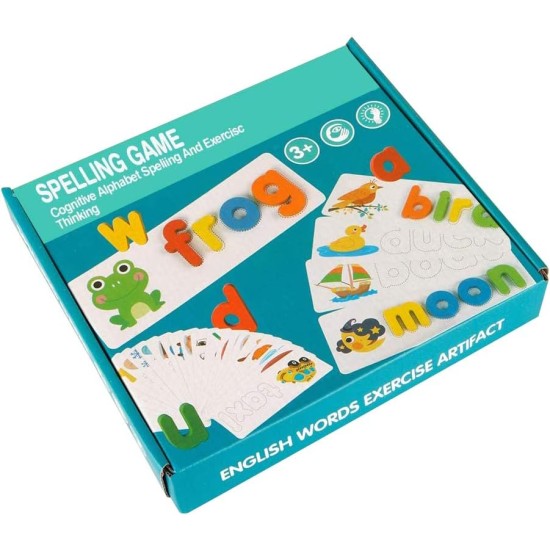MoinKidz See and Spell Learning Toy Matching Letter Educational Toys for 3 4 5 6 Years Old Boys and Girls Preschool Learning Activities Shape & Color Recognition Game CVC Word Builders for Kids MoinKidz See and Spell Learning Toy Matching Letter Educational Toys for 3 4 5 6 Years Old Boys and Girls Preschool Learning Activities Shape & Color Recognition Game CVC Word Builders for Kids