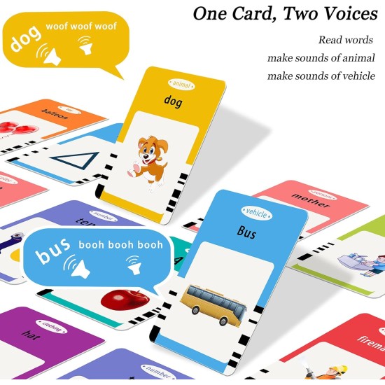 Startcan Talking Flash Cards for Toddlers 1 2 3 4 5, Speech Therapy Toys Autism Toys, ABC 123 Sight Words Etc - 255 Cards-510 Sides, Educational Learning Interactive Toys with Giftable Package Startcan Talking Flash Cards for Toddlers 1 2 3 4 5, Speech Therapy Toys Autism Toys, ABC 123 Sight Words Etc - 255 Cards-510 Sides, Educational Learning Interactive Toys with Giftable Package