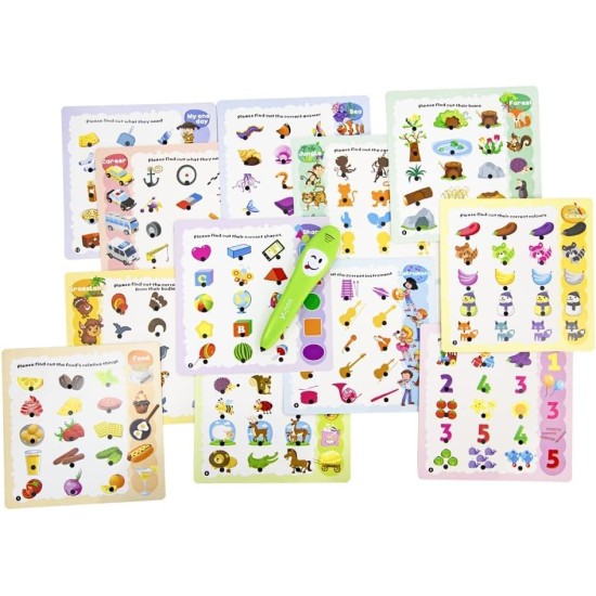 Ukr Flash Cards with Talking Pen Educational Toy for Toddlers 3 Year Old