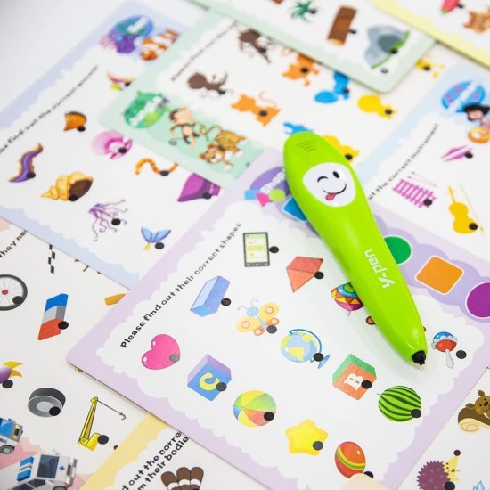 Ukr Flash Cards with Talking Pen Educational Toy for Toddlers 3 Year Old