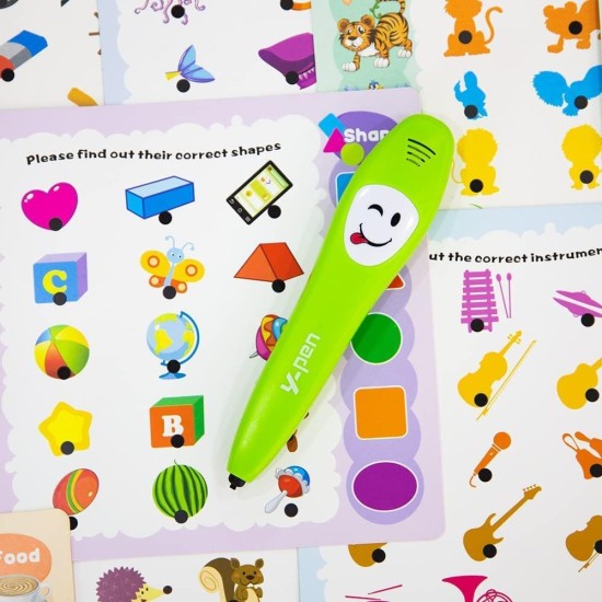 Ukr Flash Cards with Talking Pen Educational Toy for Toddlers 3 Year Old