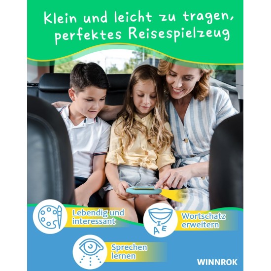 Winnrok Talking Flashcards German, Children's Toy from 2 3 4 5 6 Years, Educational Games from 3 Years for Autism, Educational Toy from 2 Years, Toy Gift for Children Boys Girls 112 Sheets 224 Words Winnrok Talking Flashcards German, Children's Toy from 2 3 4 5 6 Years, Educational Games from 3 Years for Autism, Educational Toy from 2 Years, Toy Gift for Children Boys Girls 112 Sheets 224 Words