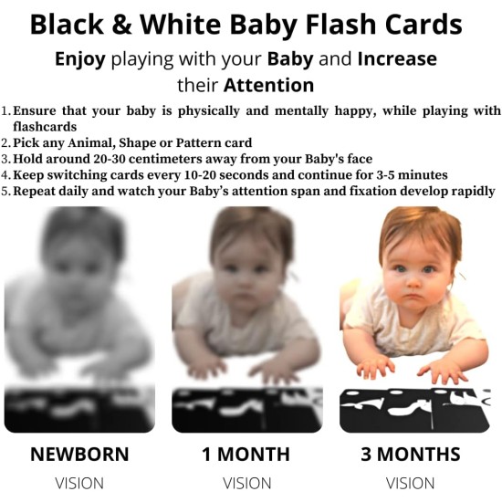 makidrise Kids Magic Educational Flash Cards Souvenir 60 High Contrast Black & White in 30 Cards Set makidrise Kids Magic Educational Flash Cards Souvenir 60 High Contrast Black & White in 30 Cards Set