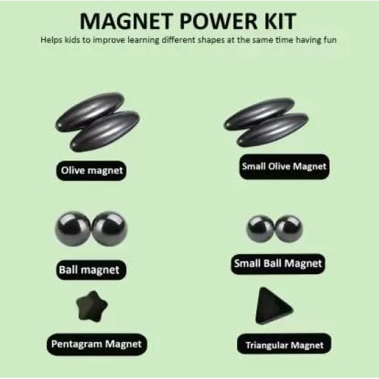 Magnetic Power Play Set 10 PCS In 4 Shapes Magnetic Power Play Set 10 PCS In 4 Shapes