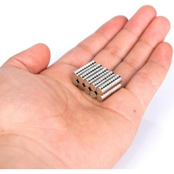 Strong Neodymium N52 Colors Rust Resistant Nickel Magnets - 12x1.5mm - Set of 50 Piece