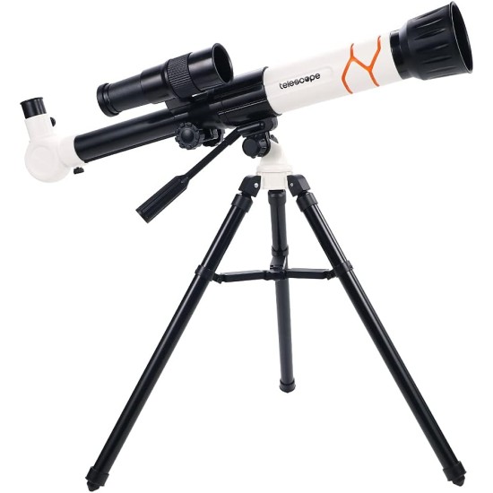 ATTELANTY Telescope Toy (White) for Kids – Children Telescope+Three Models of Eyepiece,Inspire Children's experimenters to Explore The Heart of Cosmic Science ATTELANTY Telescope Toy (White) for Kids – Children Telescope+Three Models of Eyepiece,Inspire Children's experimenters to Explore The Heart of Cosmic Science