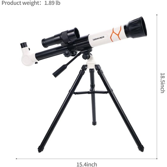 ATTELANTY Telescope Toy (White) for Kids – Children Telescope+Three Models of Eyepiece,Inspire Children's experimenters to Explore The Heart of Cosmic Science ATTELANTY Telescope Toy (White) for Kids – Children Telescope+Three Models of Eyepiece,Inspire Children's experimenters to Explore The Heart of Cosmic Science