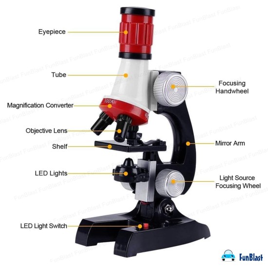 FunBlast Science Microscope Educational Toy Microscope for Kids (Pack of 1) - Multicolor FunBlast Science Microscope Educational Toy Microscope for Kids (Pack of 1) - Multicolor