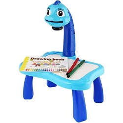 OM AKSHAR Projector Learning and Drawing Painting Set, Kids Drawing Projector Table, Child Learning Desk, Smart Projector with Light Music (Multicolor)
