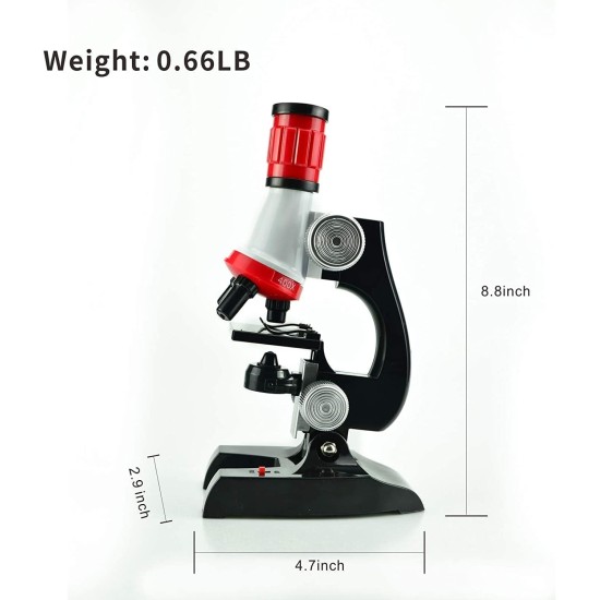 Little World Microscope Kit - Beginner Science Kit, Educational Toy with Prepared Slides 12 pcs, Magnification 1200X 400X 100X, Microscope for Kids, Birthday Gifts Little World Microscope Kit - Beginner Science Kit, Educational Toy with Prepared Slides 12 pcs, Magnification 1200X 400X 100X, Microscope for Kids, Birthday Gifts