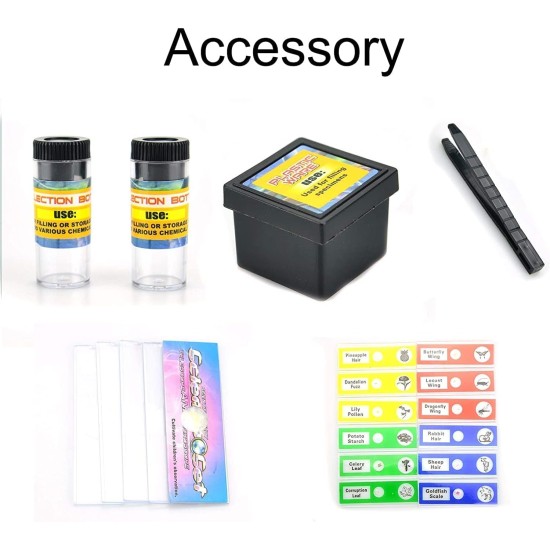 Little World Microscope Kit - Beginner Science Kit, Educational Toy with Prepared Slides 12 pcs, Magnification 1200X 400X 100X, Microscope for Kids, Birthday Gifts Little World Microscope Kit - Beginner Science Kit, Educational Toy with Prepared Slides 12 pcs, Magnification 1200X 400X 100X, Microscope for Kids, Birthday Gifts